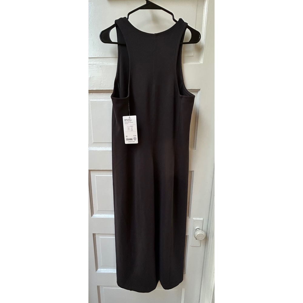 Athleta Seasoft Rib Midi Tank Dress Gray Sleeveless Crew Neck XL NEW $115 - Picture 7 of 9